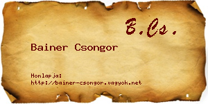 Bainer Csongor névjegykártya